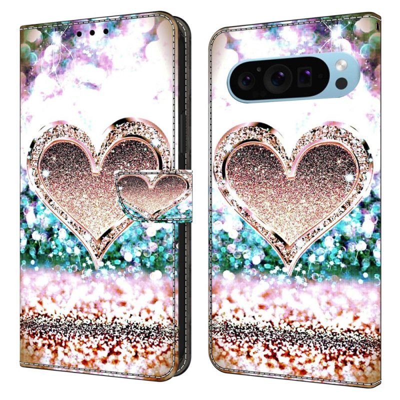 Housse Google Pixel 9 / Pixel 9 Pro Coeur de Diamant Rose