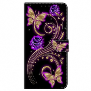 Housse Google Pixel 9 / Pixel 9 Pro Fleurs Violettes et Papillons