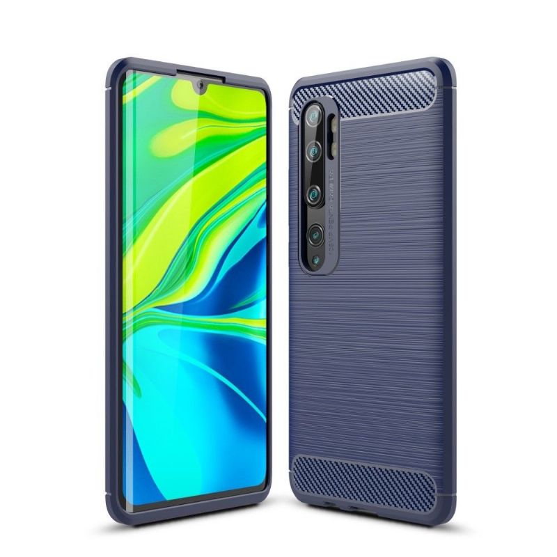 Coque Xiaomi Mi Note 10 / Note 10 Pro Janice en Gel Brossé Carbone