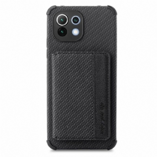 Coque Xiaomi Mi 11 Fibre Carbone Porte Cartes