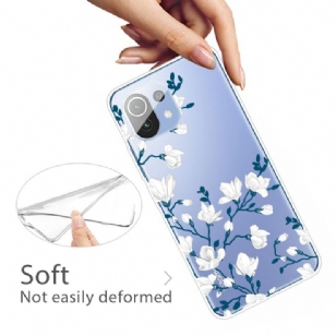 Coque Xiaomi Mi 11 fleurs blanches