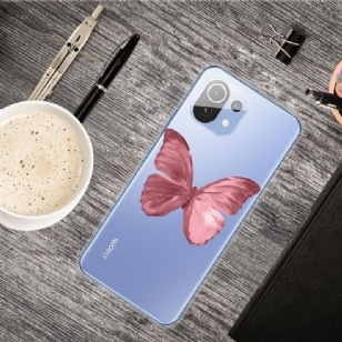 Coque Xiaomi Mi 11 Papillon Rose