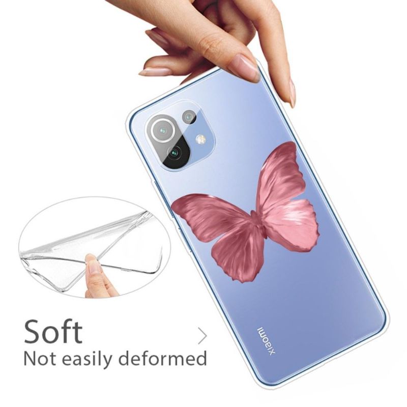 Coque Xiaomi Mi 11 Papillon Rose