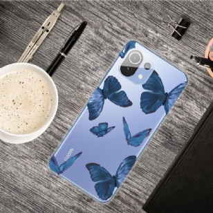 Coque Xiaomi Mi 11 Papillons Bleus