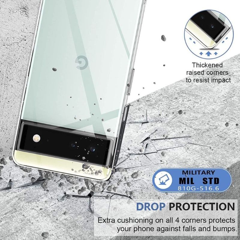 Coque Google Pixel 6 + films protecteurs (2pièces) en verre trempé