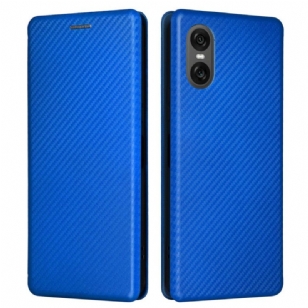 Flip Cover Sony Xperia 10 VI Fibre Carbone