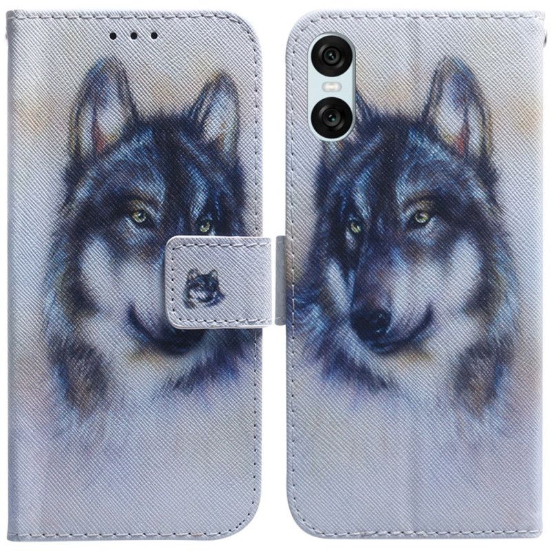 Housse Sony Xperia 10 VI Loup Aquarelle