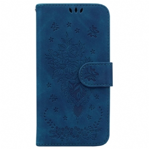 Housse Sony Xperia 10 VI Motif Roses à Lanière