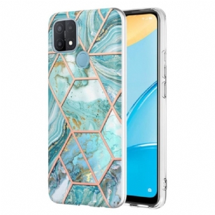 Coque Oppo A15 Marbre Géométrique Flashy