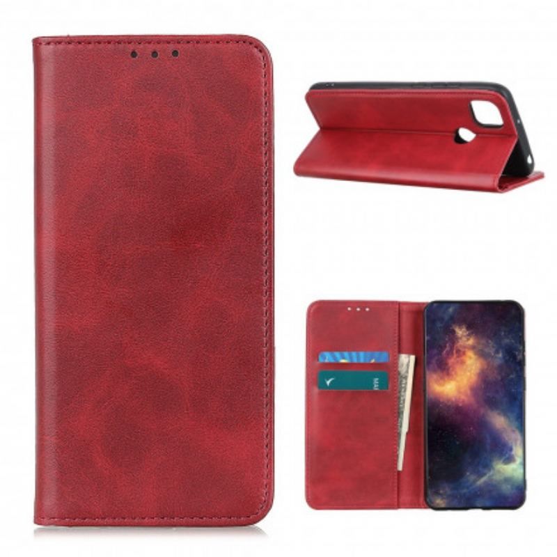 Flip Cover Oppo A15 Cuir Fendu