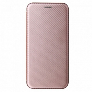 Flip Cover Oppo A15 Silicone Carbone Coloré