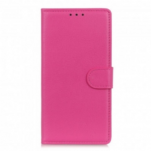 Housse Oppo A15 Simili Cuir Litchi