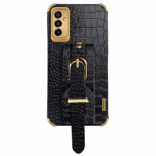 Coque Samsung Galaxy M23 5G Effet Croco avec Sangle