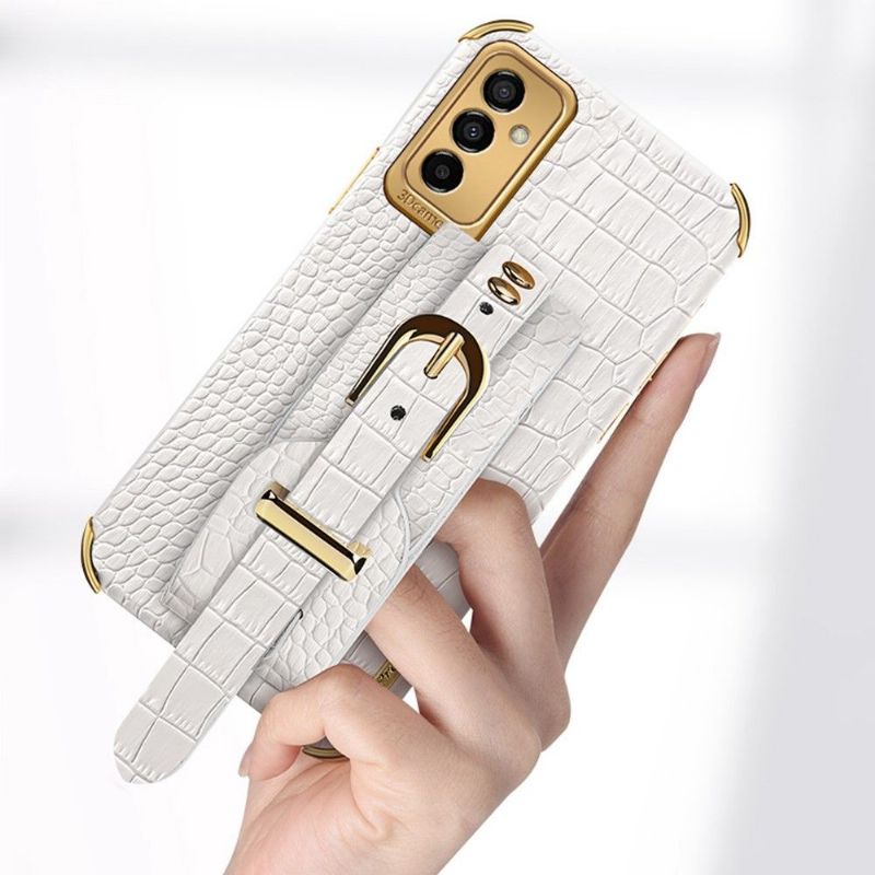 Coque Samsung Galaxy M23 5G Effet Croco avec Sangle