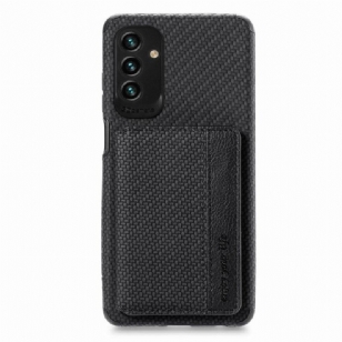 Coque Samsung Galaxy M23 5G Fibre Carbone Porte-Cartes Fonction Support