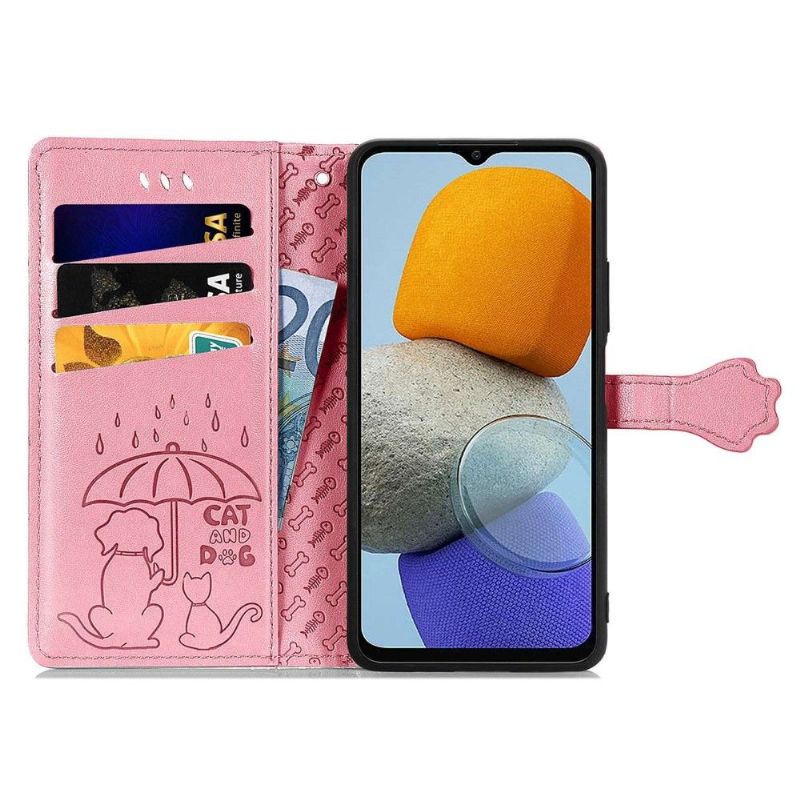 Housse Samsung Galaxy M23 5G effet cuir animaux en relief