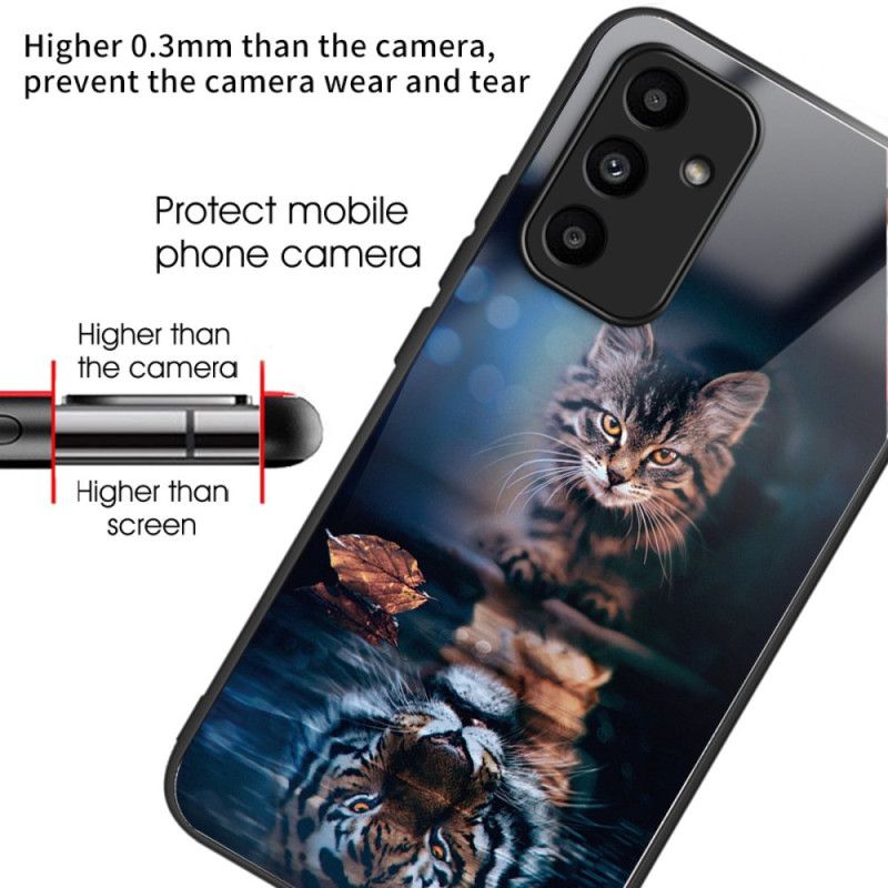 Coque Samsung Galaxy A15 5G / A15 Verre Trempé Chat et Tigre