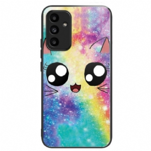 Coque Samsung Galaxy A15 5G / A15 Verre Trempé Chat Galaxie