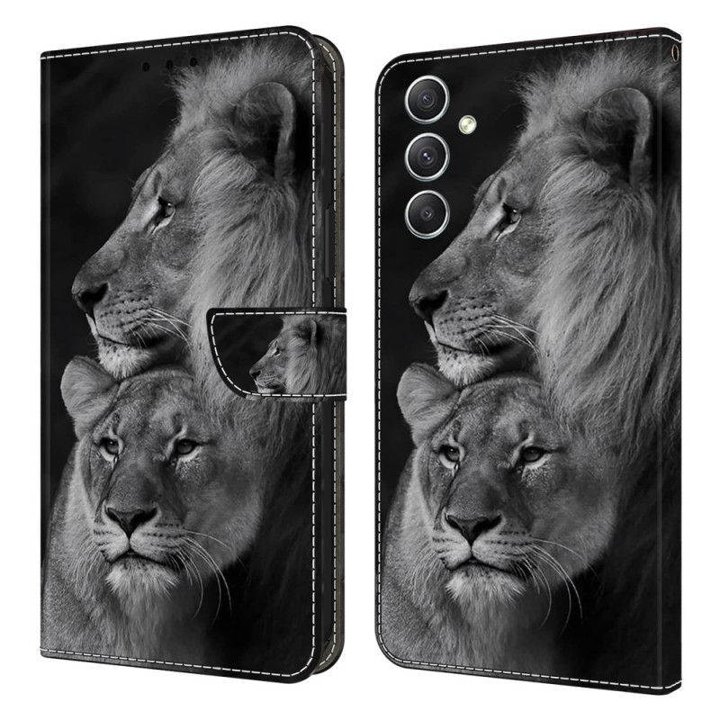 Housse Samsung Galaxy A15 Couple de Lions