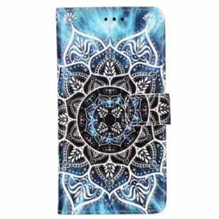 Housse Samsung Galaxy A15 Fleur Mandala à Lanière