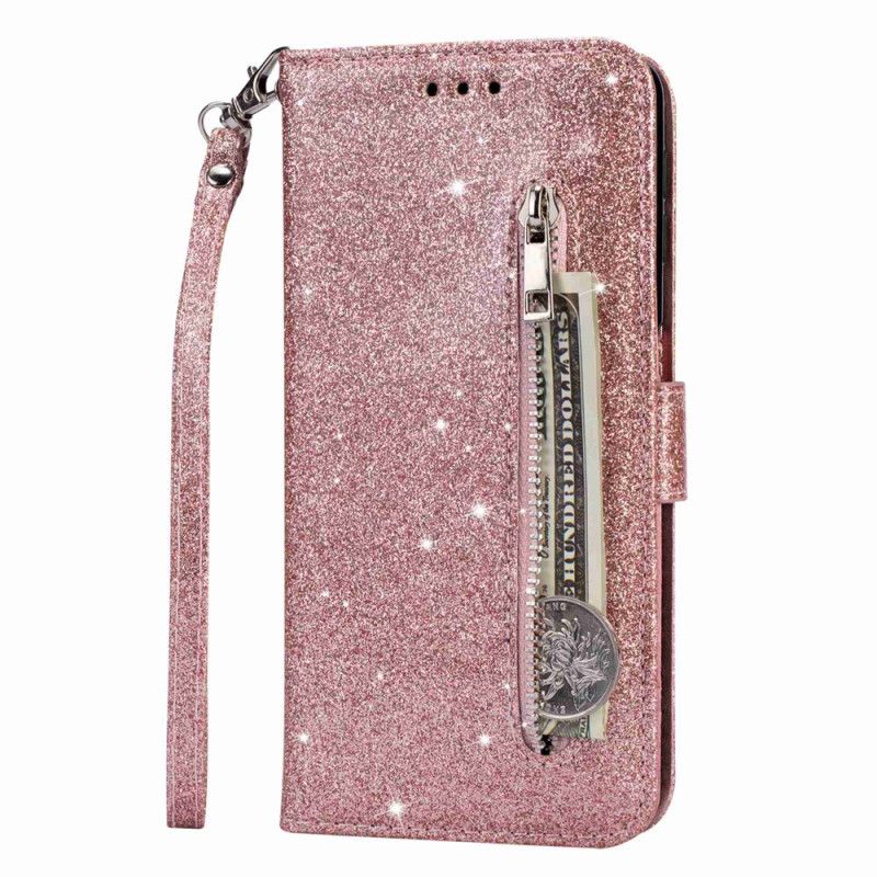 Housse Samsung Galaxy A15 Paillettes Porte-Monnaie Frontal