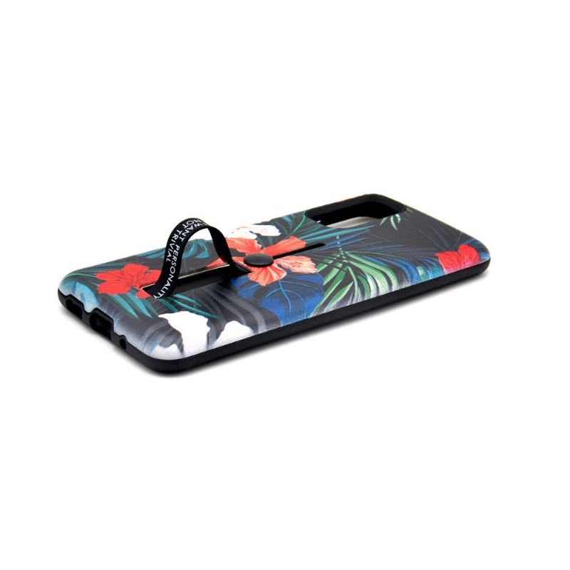 Coque Samsung Galaxy S10 Lite Feuilles Tropicales Fonction Support