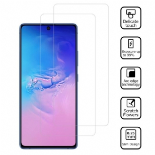 Films en verre trempé pour Samsung Galaxy S10 Lite (2 pièces)