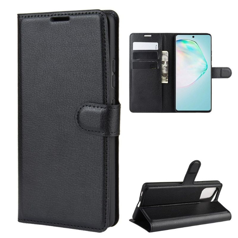 Housse Samsung Galaxy S10 Lite effet cuir portefeuille