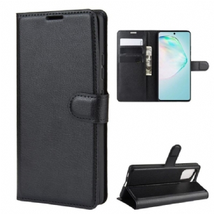 Housse Samsung Galaxy S10 Lite effet cuir portefeuille