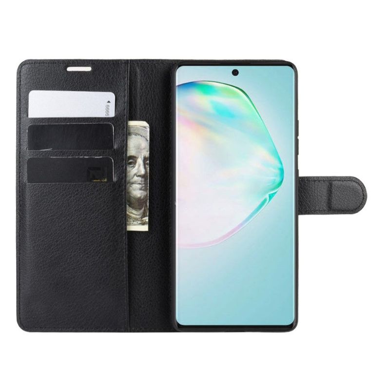 Housse Samsung Galaxy S10 Lite effet cuir portefeuille