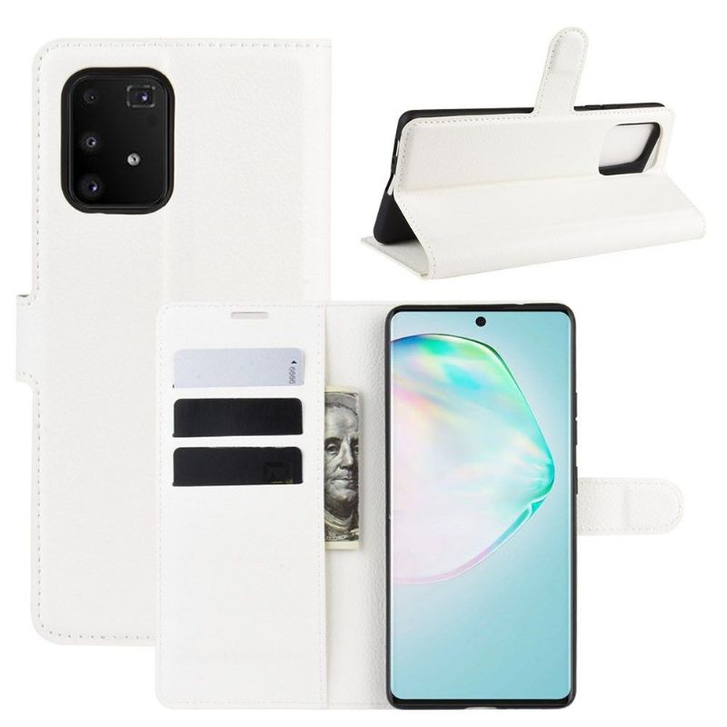 Housse Samsung Galaxy S10 Lite effet cuir portefeuille