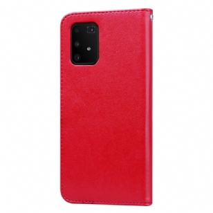 Housse Samsung Galaxy S10 Lite imitation cuir motif rose