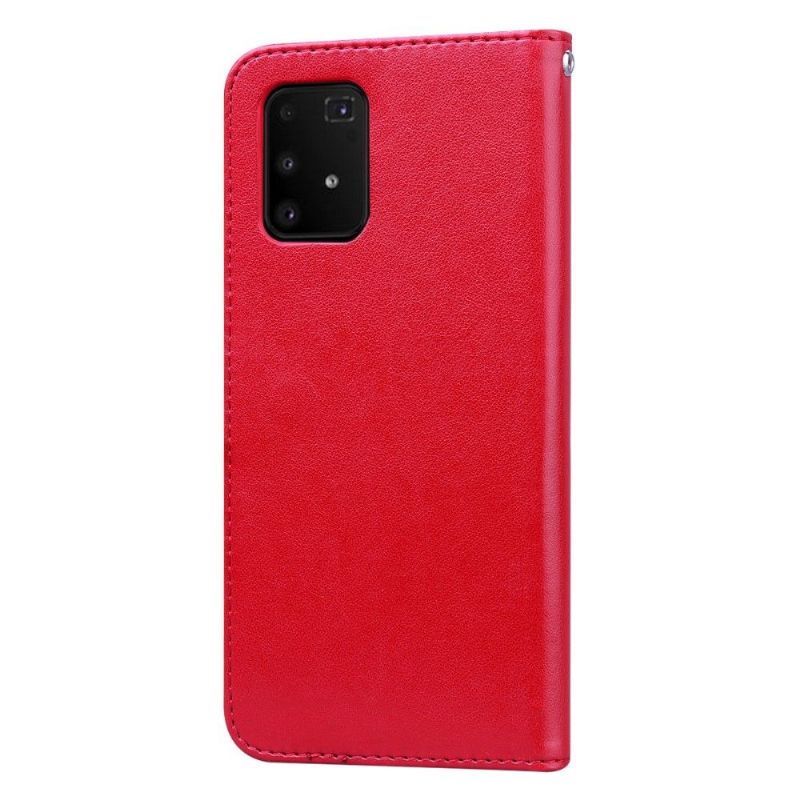 Housse Samsung Galaxy S10 Lite imitation cuir motif rose