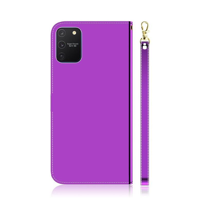 Housse Samsung Galaxy S10 Lite simili cuir effet miroir