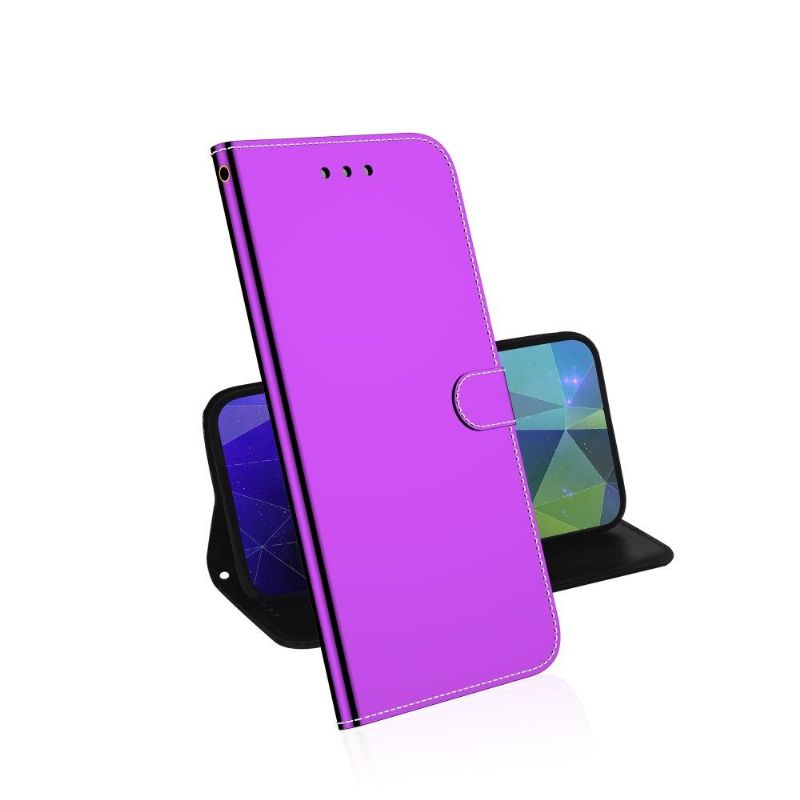 Housse Samsung Galaxy S10 Lite simili cuir effet miroir