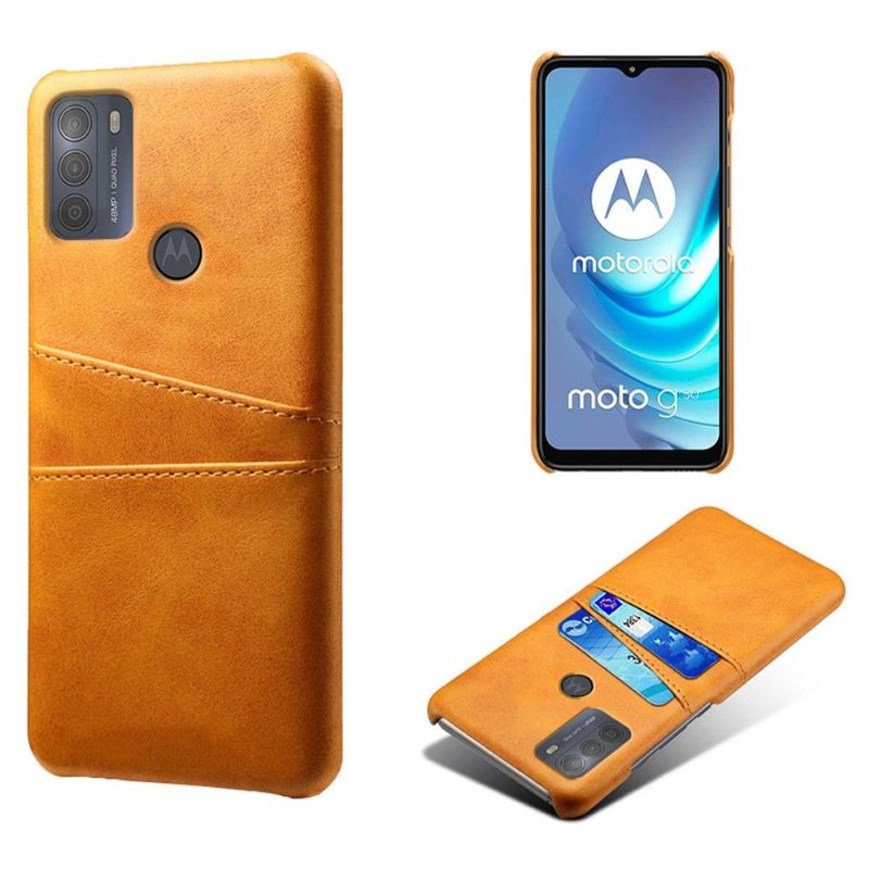 Coque Motorola Moto G50 Mélodie effet cuir porte cartes