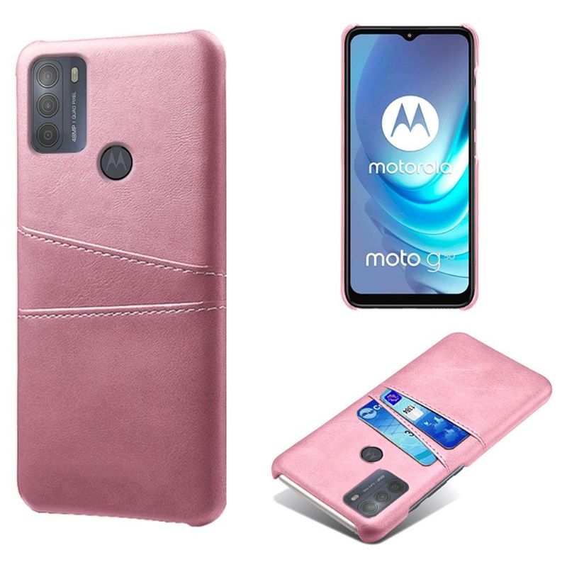 Coque Motorola Moto G50 Mélodie effet cuir porte cartes