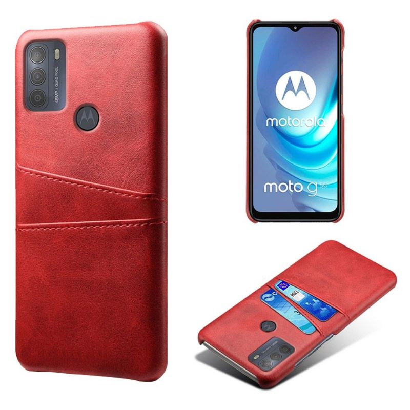 Coque Motorola Moto G50 Mélodie effet cuir porte cartes