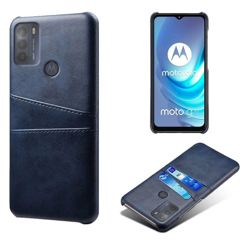 Coque Motorola Moto G50 Mélodie effet cuir porte cartes