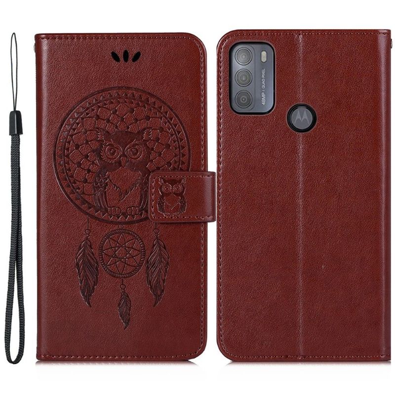 Housse Motorola Moto G50 hibou attrape rêves