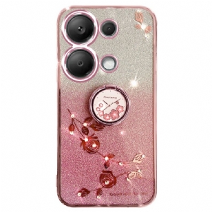 Coque Xiaomi Redmi Note 13 Pro 5G / Poco X6 5G Paillettes et Strass Anneau-Support