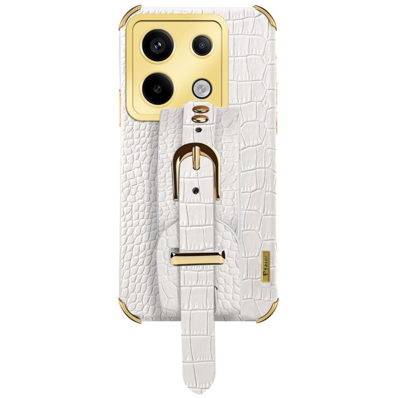 Coque Xiaomi Redmi Note 13 Pro 5G / Poco X6 5G Style Crocodile avec bracelet