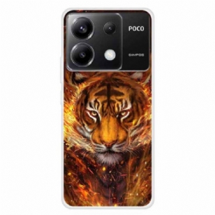 Coque Xiaomi Redmi Note 13 Pro 5G / Poco X6 5G Tigre en Flamme