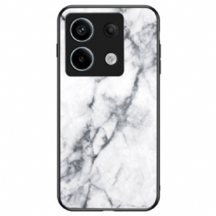 Coque Xiaomi Redmi Note 13 Pro 5G / Poco X6 5G Verre Trempé Motif Marbre Blanc