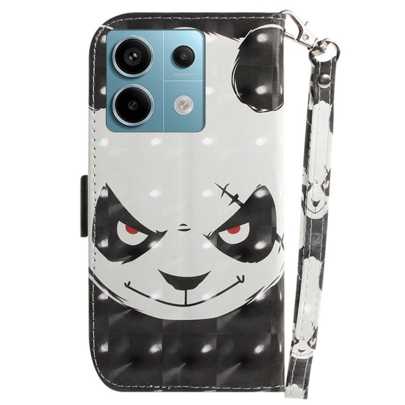 Housse Xiaomi Redmi Note 13 Pro 5G / Poco X6 5G Angry Panda à Lanière