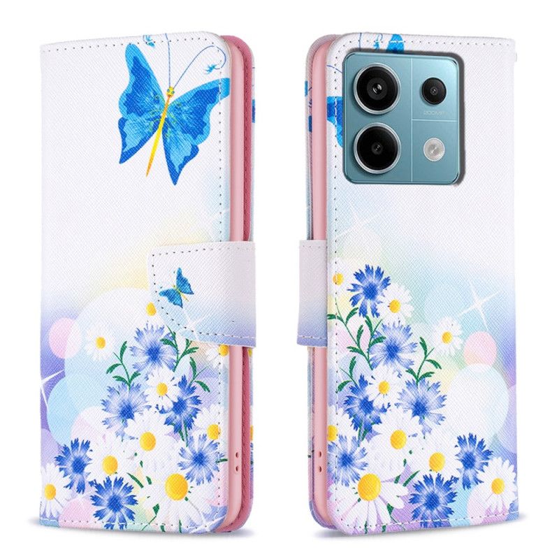 Housse Xiaomi Redmi Note 13 Pro 5G / Poco X6 5G Papillon et Fleurs