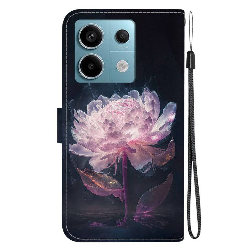 Housse Xiaomi Redmi Note 13 Pro 5G / Poco X6 5G Pivoine Pourpre à anière