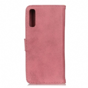 Housse Samsung Galaxy A70 KHAZNEH Effet Cuir Porte Cartes - Rose