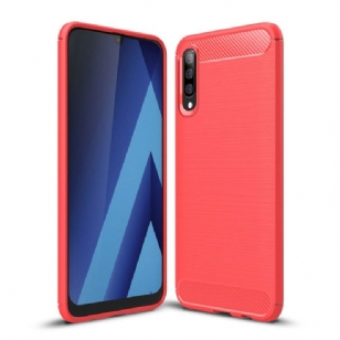 Samsung Galaxy A70 - Coque gel brossé carbone