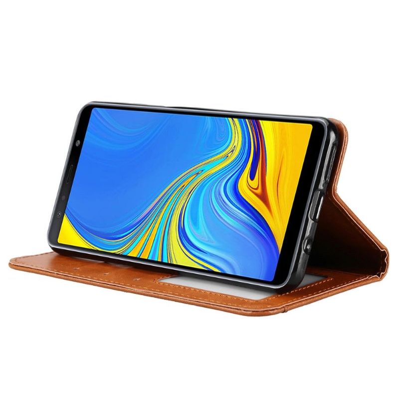 Samsung Galaxy A70 - Étui imitation cuir avec support et porte cartes